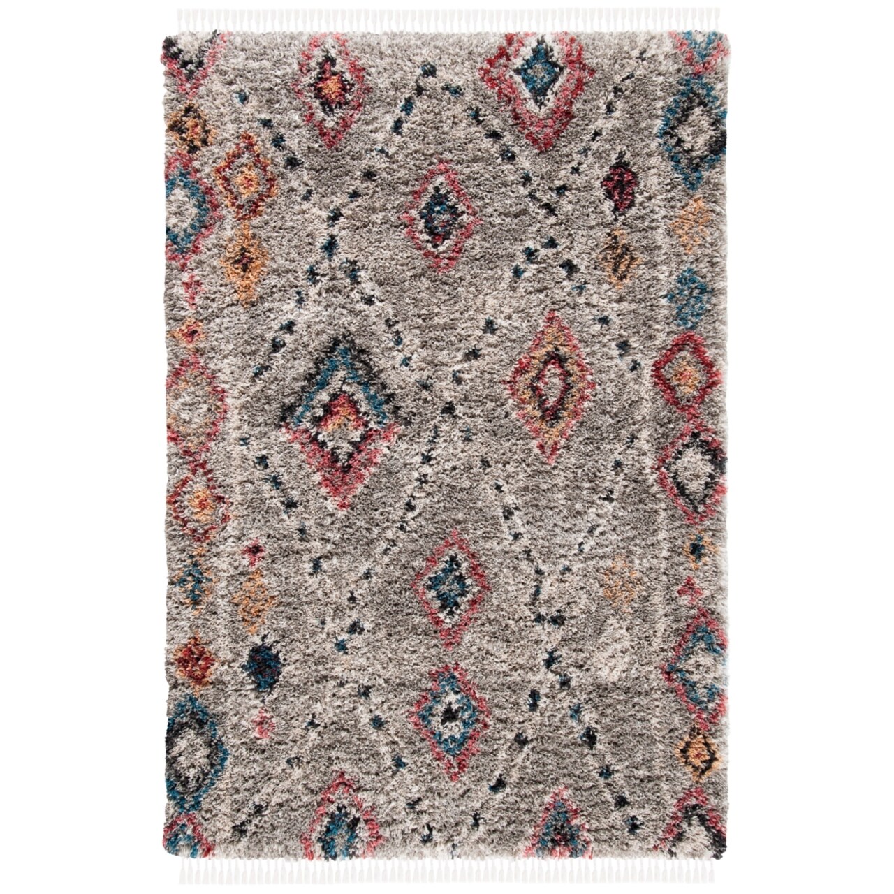 Safavieh Morocco Collection Mrc985G Grey / Multi Rug Bohemian Area Rug Carpet